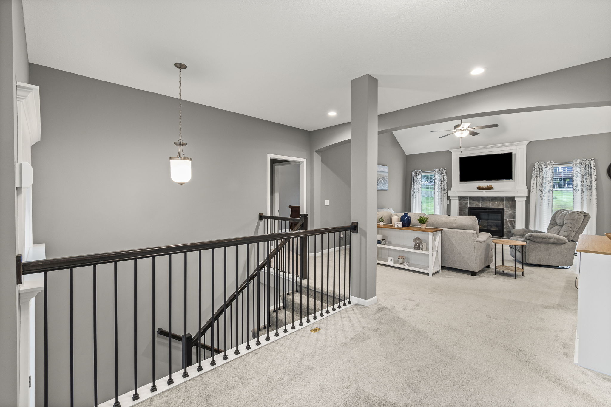Open main level with loft overlook