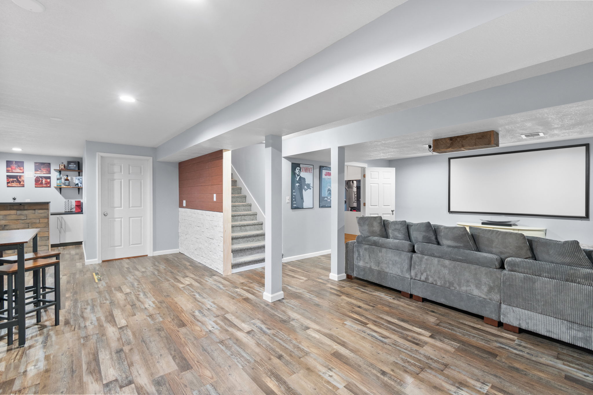 Finished walk-out basement living area