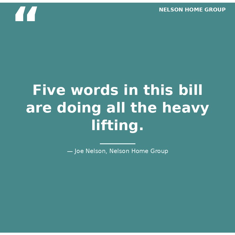 Five Words Pull Quote — VA Loan 2026 Five words in this bill are doing all the heavy lifting.