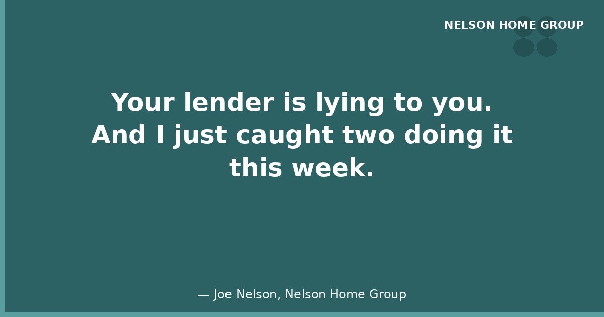 Joe Nelson quote about lenders hiding fees in VA loan estimates