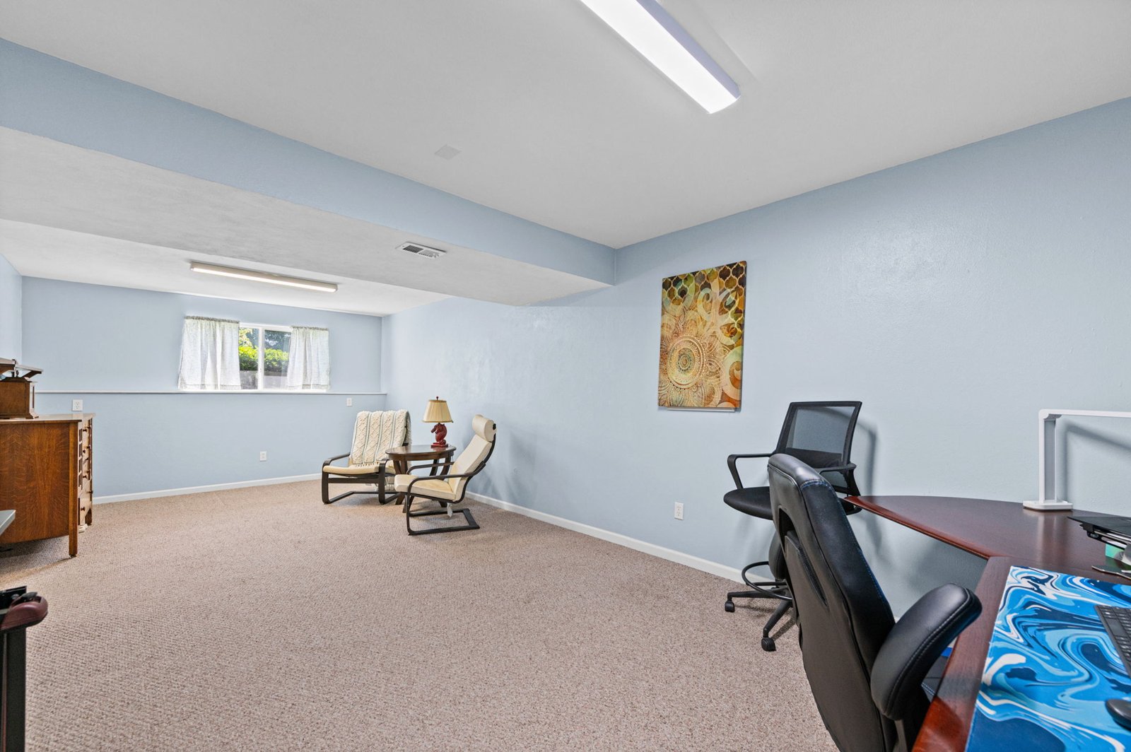 Lower-level family room