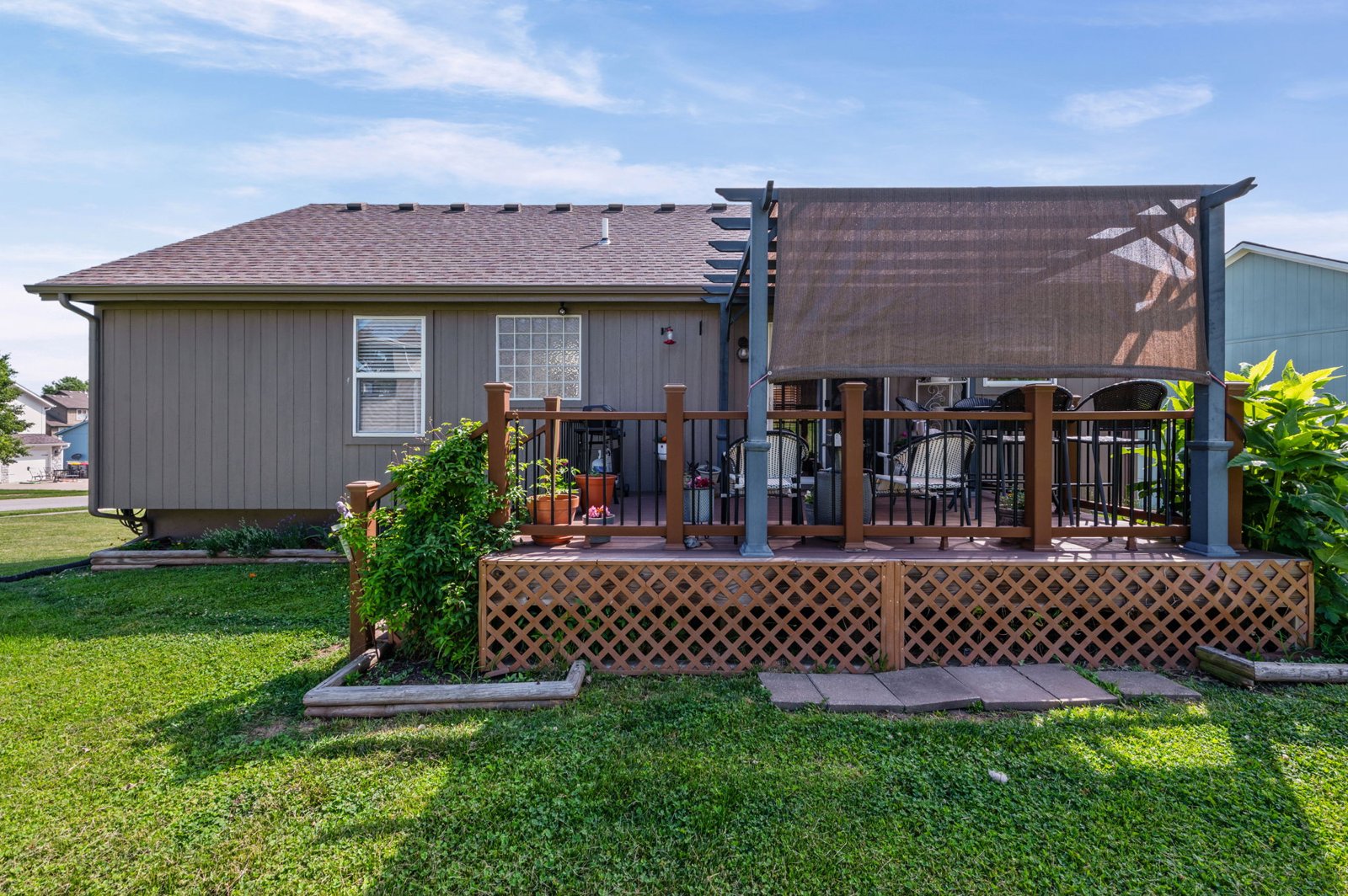Rear exterior and deck at 1700 Debrah Drive